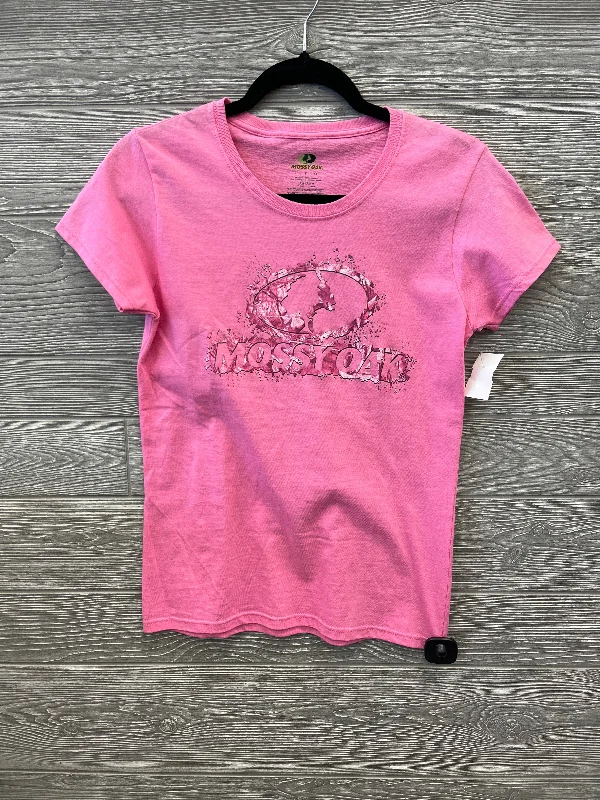 Button-down women's topsTop Short Sleeve By Clothes Mentor In Pink, Size: S