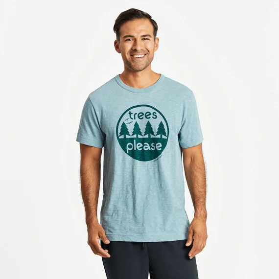 regular-fit short-sleeved men's topsMen's Trees Please Textured Slub Tee