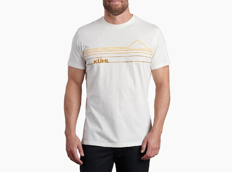 solid-color short-sleeved shirtsMen's Mountain Lines Tee - White