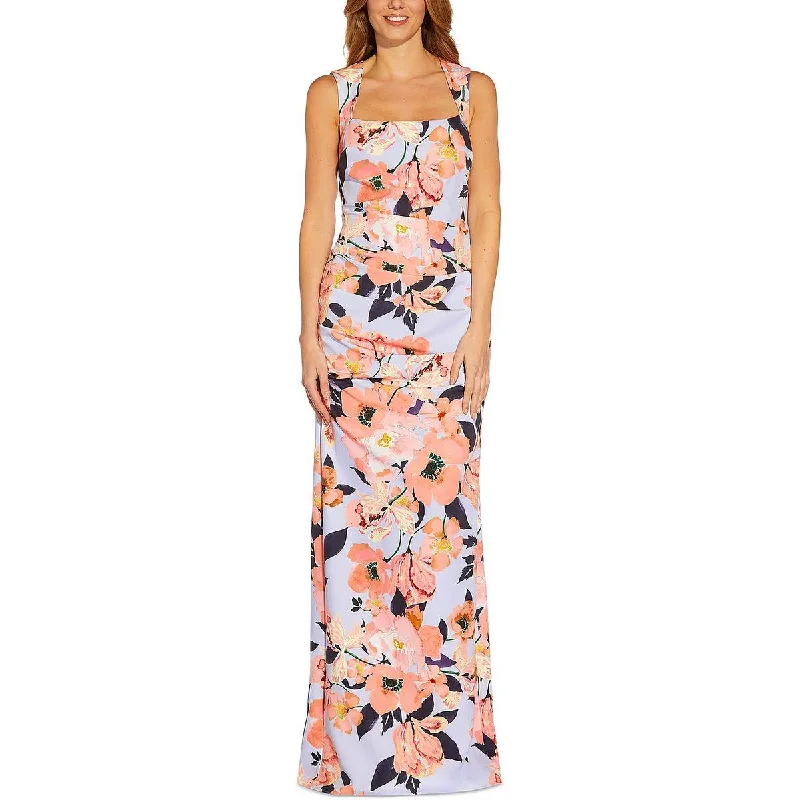 Cotton dresses for everyday wearAdrianna Papell Womens Pleated Long Evening Dress