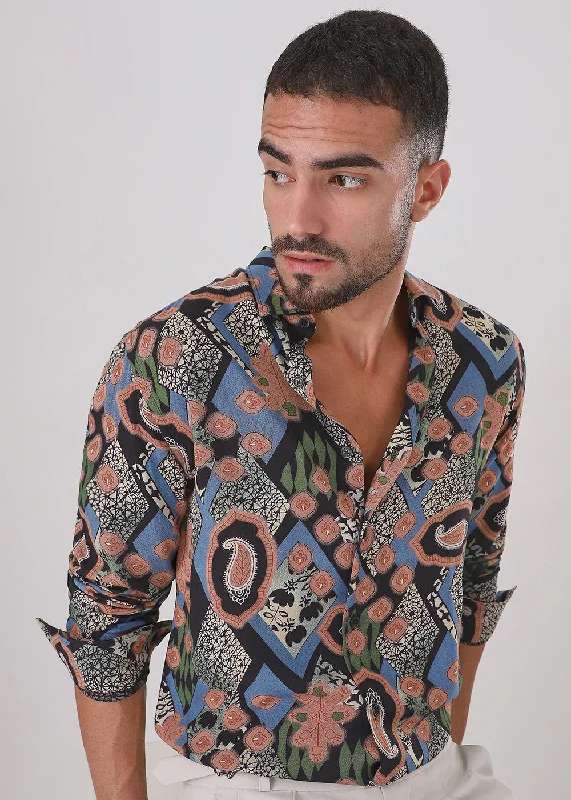 work shirts for menPeach Feather Shirt