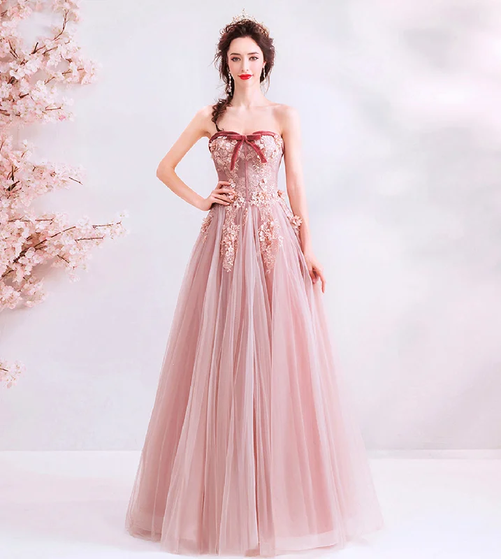 Motherhood dresses for pregnant womenCute tulle lace long A line prom dress evening dress  8565