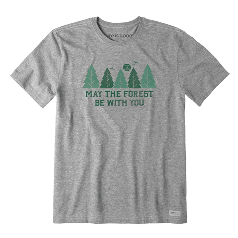 celebrity-inspired short-sleeved shirts for menMen's May The Forest Be With You Crusher Tee
