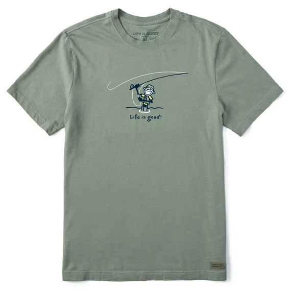 dress short-sleeved shirts for menMen's Jake Cast Fish Crusher Tee