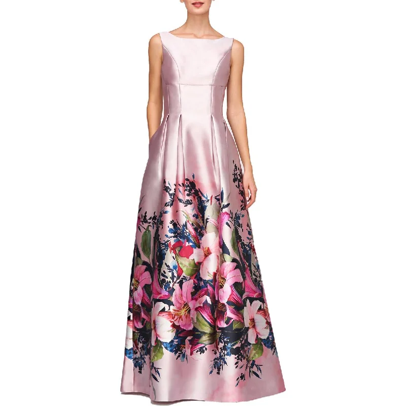 Checkered dresses for womenKay Unger New York Womens Floral Print Long Evening Dress