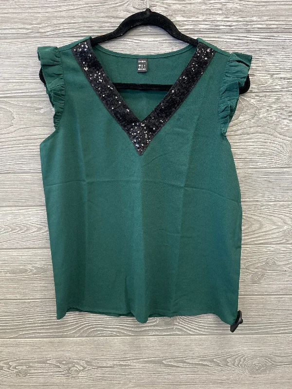 Winter women's topsTop Short Sleeve By Shein In Green, Size: S