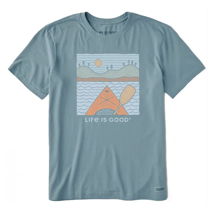 athletic-inspired short-sleeved men's clothingMen's Woodblock Kayak Short Sleeve Tee