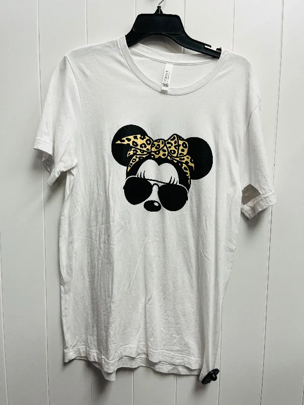 Off-the-shoulder women's topsTop Short Sleeve Basic By Clothes Mentor In Black & Cream, Size: L