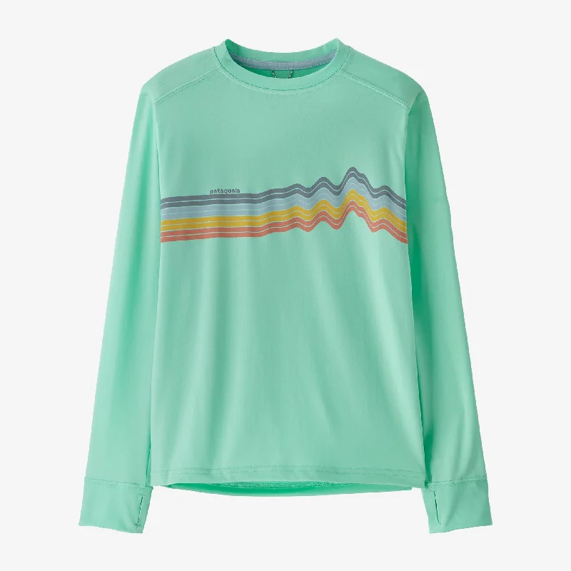 short-sleeved men's clothing featuring breathable fabricKid's Long-sleeved Capilene Silkweight Upf T-shirt
