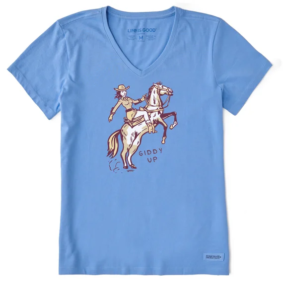 streetwear-inspired short-sleeved shirts for menWomen's Giddy Up Crusher-lite Vee