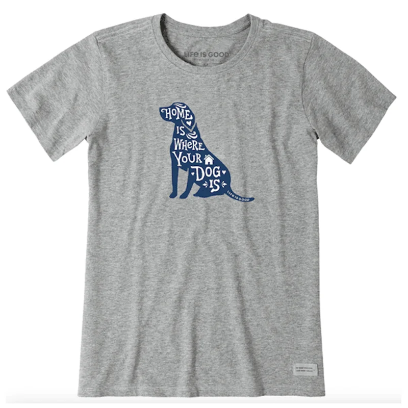 luxury short-sleeved men's clothingWomen's Home is Where Your Dog is Short Sleeve Tee