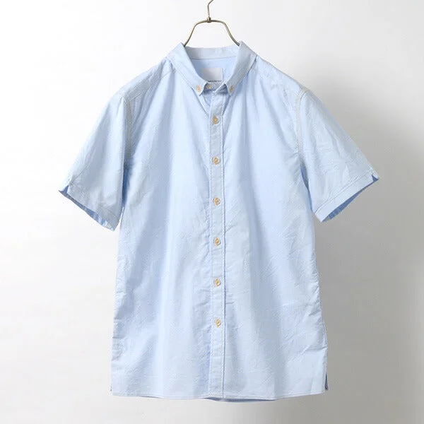 quilted jackets for menRE MADE IN TOKYO JAPAN / Yellow Stitched Short Sleeve Button Down Shirt