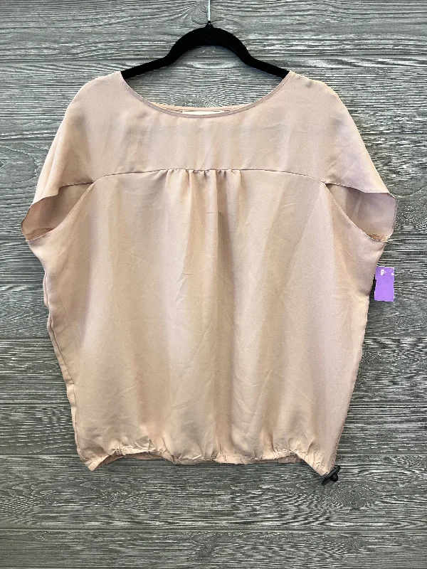 Shawl collar women's topsTop Short Sleeve By Loft In Peach, Size: S