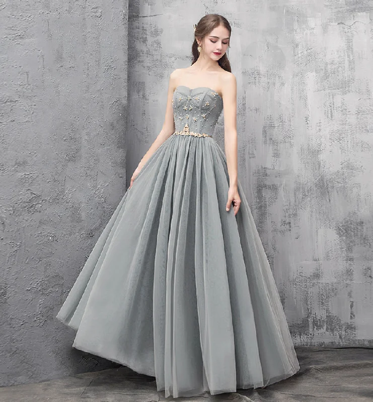 Striped dresses for womenCute tulle long prom dress evening dress  8493