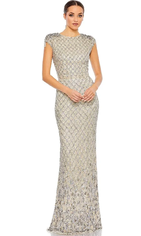 Workwear women's dressesMac Duggal 5642 - Lattice Evening Gown