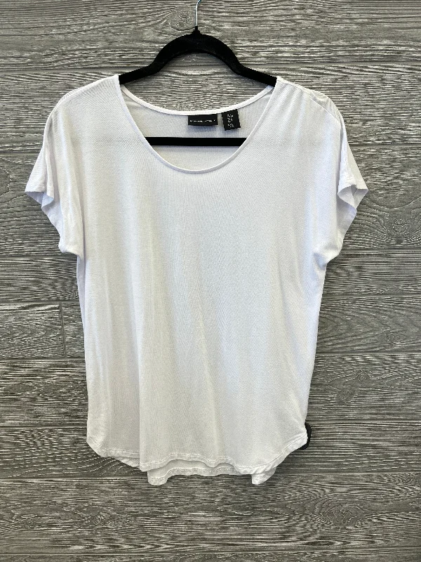 Coral women's topsTop Short Sleeve By Adrienne Vittadini In White, Size: S