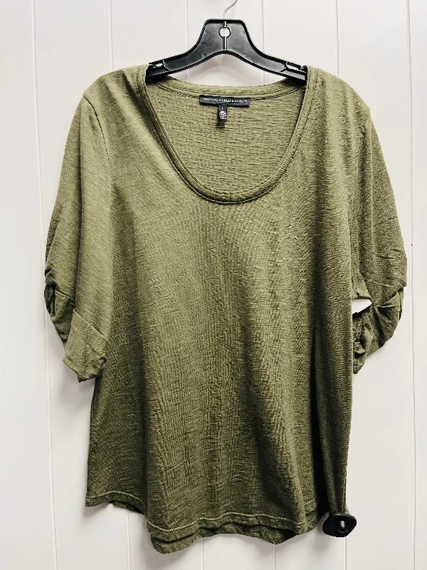 Striped women's topsTop Short Sleeve By White House Black Market In Green, Size: L