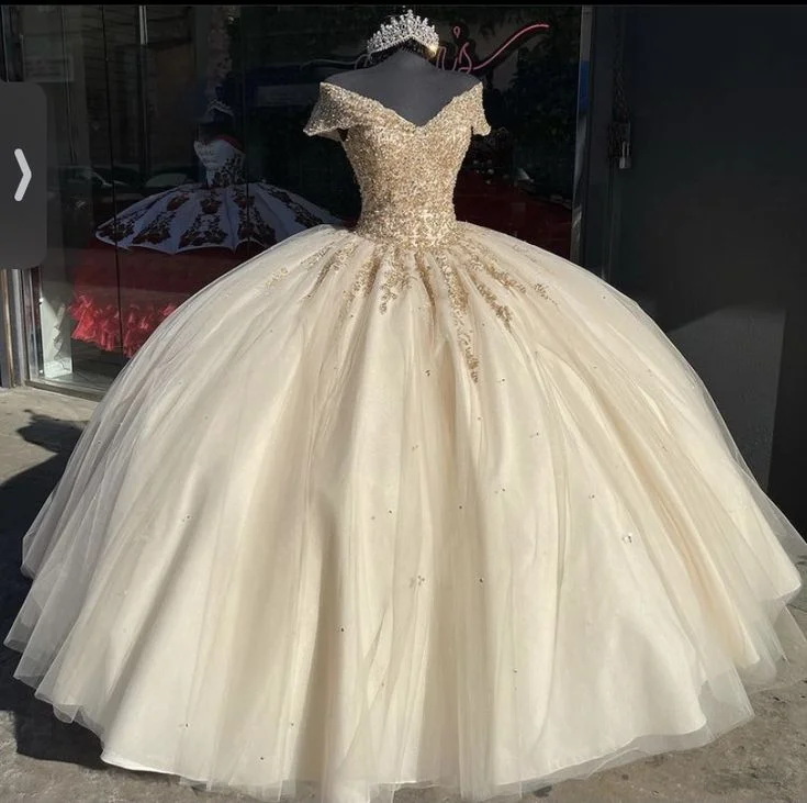 Halter dresses for womenChampagne Color Gorgeous Shiny Exquisite Beaded Long Ball Gown Evening Dress gh3365