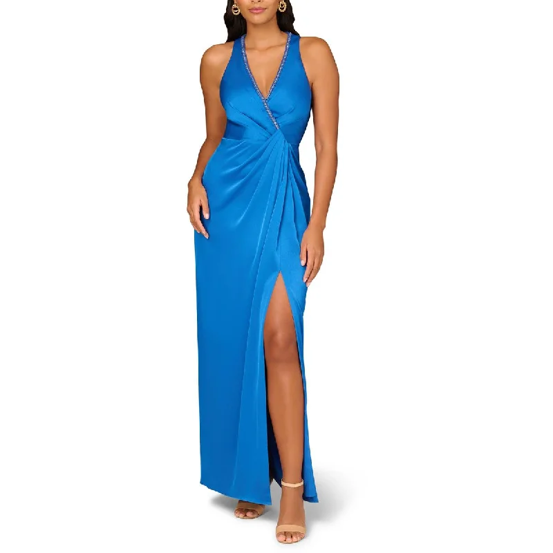Workwear women's dressesAidan Mattox Womens Beaded Long Evening Dress