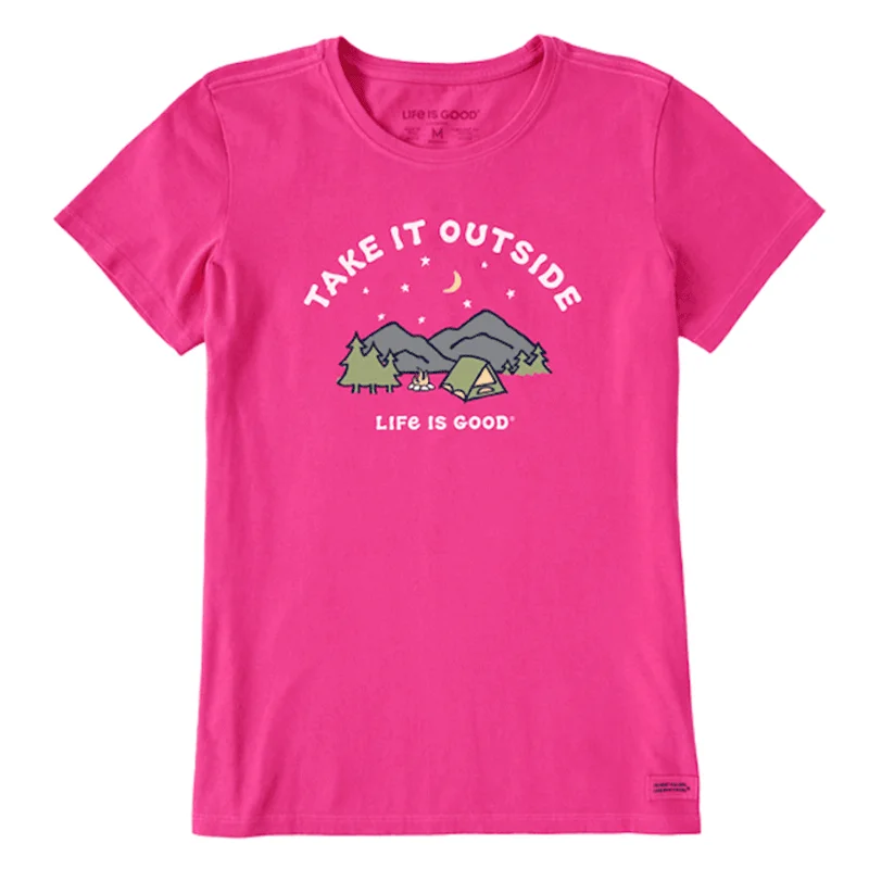 designer short-sleeved shirts for menWomen's Take it Outside Camping Short Sleeve Tee