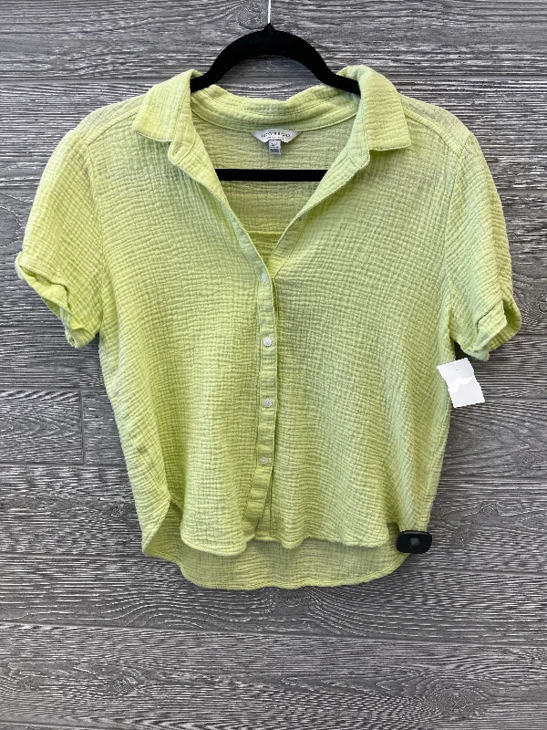 High-street women's topsTop Short Sleeve By Lucky Brand In Green, Size: S