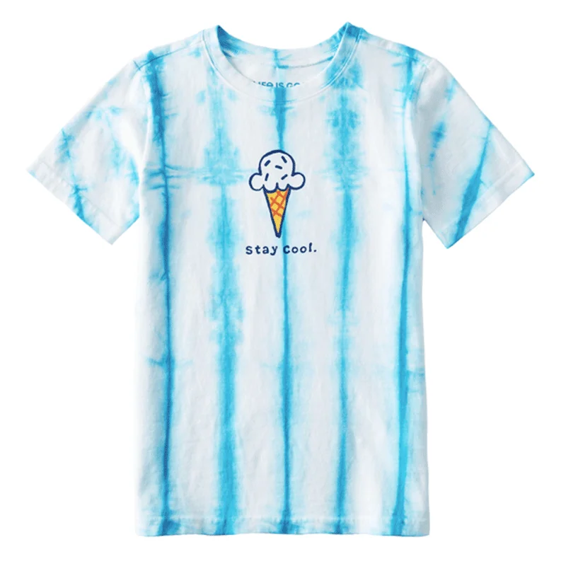 short-sleeved shirts for men that are moisture-wicking and quick-dryingKids Tie Dye Stay Cool Cone Crusher Tee