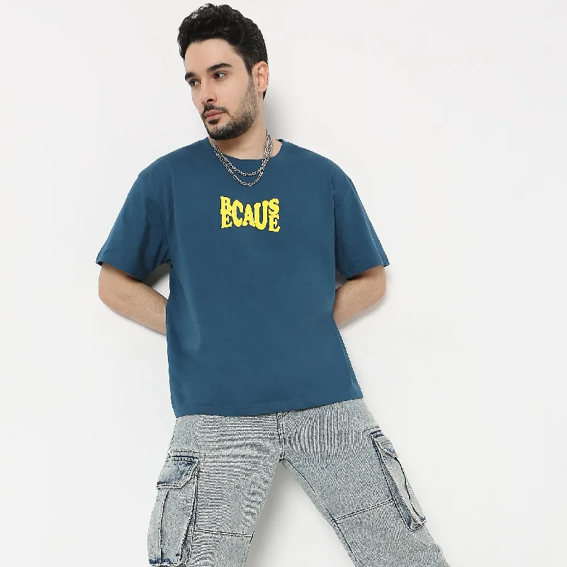 v-neck shirts for menGraphic Tees - Cotton Jersey Oversized Fit T-Shirt #Value Price