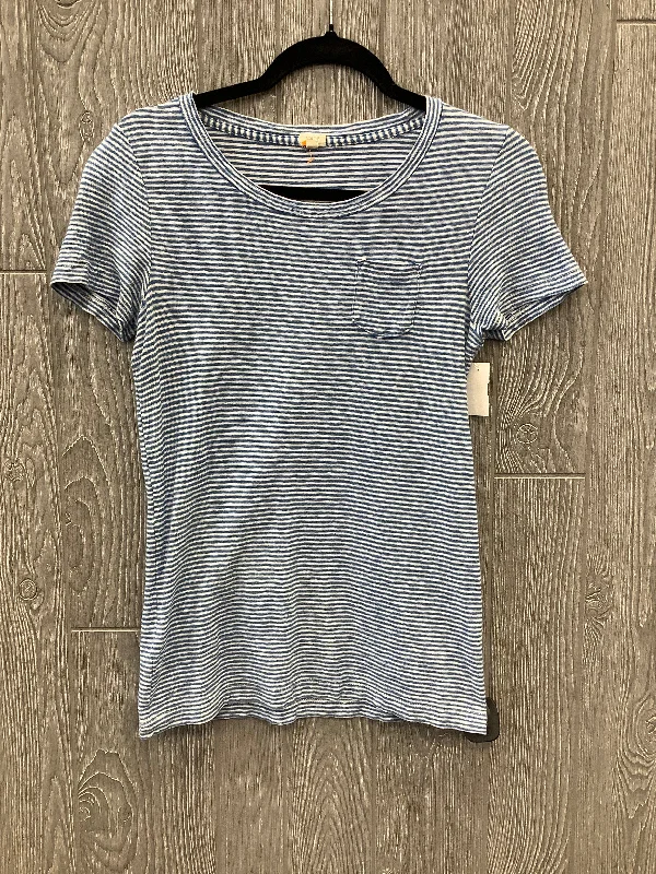 Geometric print women's topsTop Short Sleeve By J. Crew In Blue, Size: S