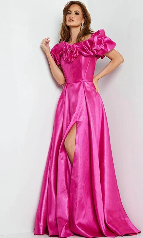 Sustainable dresses for eco-conscious womenJovani 08322 - Corset Bodice Ruffled Dress