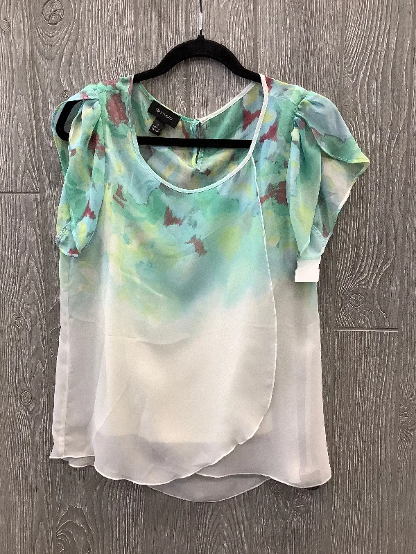 Autumn women's topsTop Short Sleeve By Ab Studio In White, Size: S