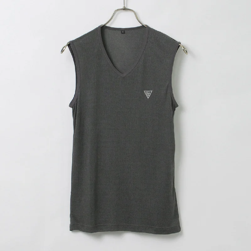 tops with rolls for menRAG / AIR DRY breathable V-neck Sleeveless