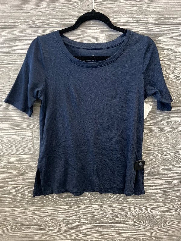 Mustard yellow women's topsTop Short Sleeve By J. Jill In Blue, Size: Petite   Xs