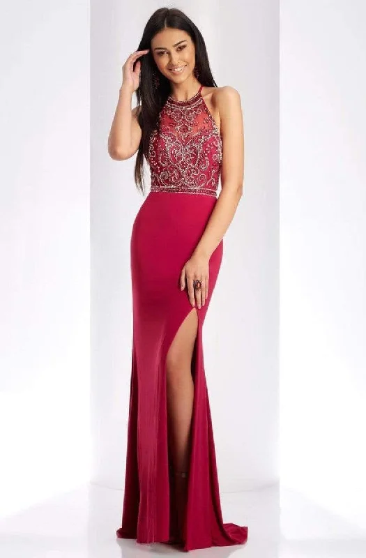 High-low hem dresses for womenClarisse 3513 - Beaded Sheath Dress