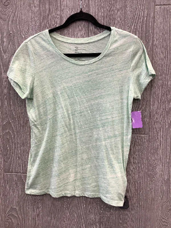 Elegant women's topsTop Short Sleeve Basic By Gap In Green, Size: S