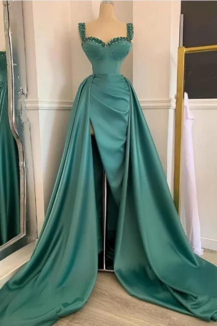 Midi dresses for womenAmazing Sweetheart Crystal Ruffles Mermaid Evening Gown With Long Sweep Train  gh2056