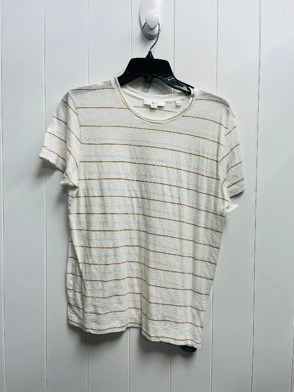 Tunic-style women's topsTop Short Sleeve Basic By Vince In Cream, Size: L