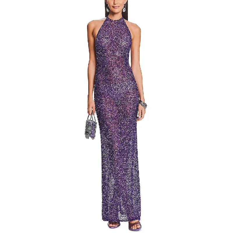 Handmade dresses for unique fashion statementsRetrofete Womens Clarisse Halter Long Evening Dress