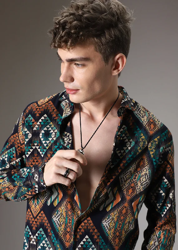 striped shirts for menMoroccan Feather Shirt
