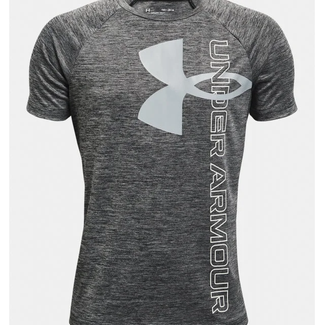 breathable short-sleeved men's topsKids Tech Split Logo Hybrid SS