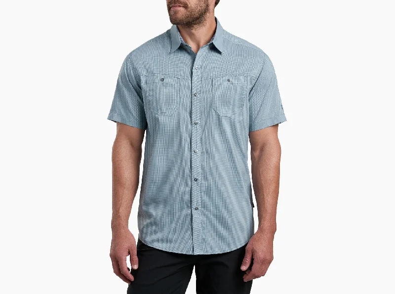 slim-fit short-sleeved shirts for menMen's Stealth Short-Sleeve Shirt - Blue Mist
