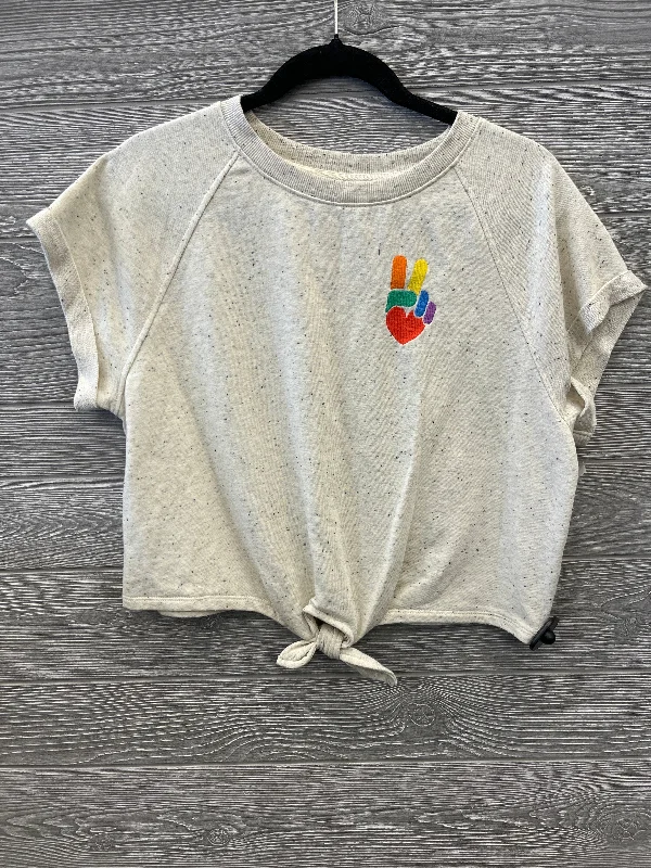 Cropped women's topsTop Short Sleeve By Old Navy In Cream, Size: S