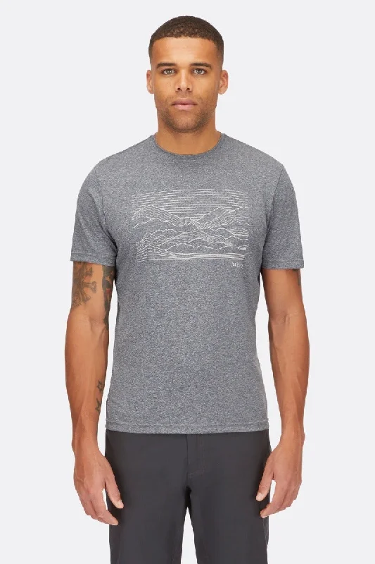 dress short-sleeved shirts for menMen's Mantle Outline Tee - Beluga Marl