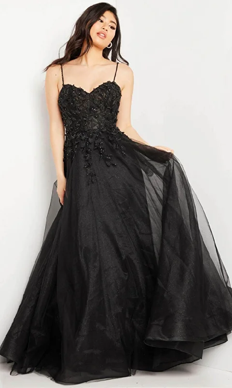 Custom-made dresses for personalized fitsJVN by Jovani JVN25825 - Sleeveless Embroidered Dress