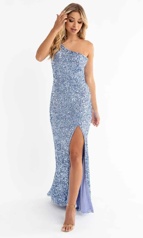 Beach dresses for casual outingsPrimavera Couture 3761 - Asymmetrical Sequin Strap Dress
