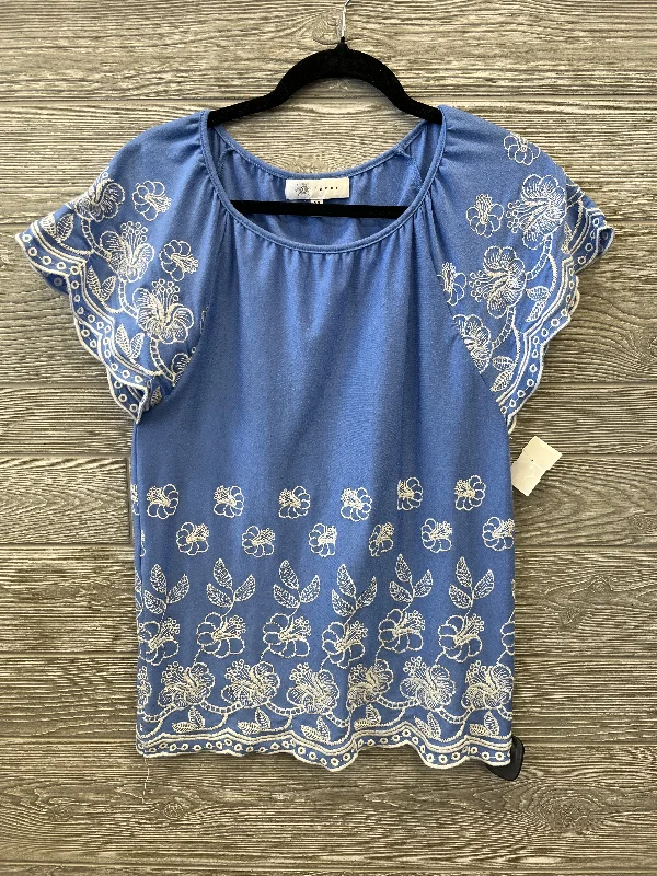 Teal women's topsTop Short Sleeve By Fever In Blue, Size: Xs