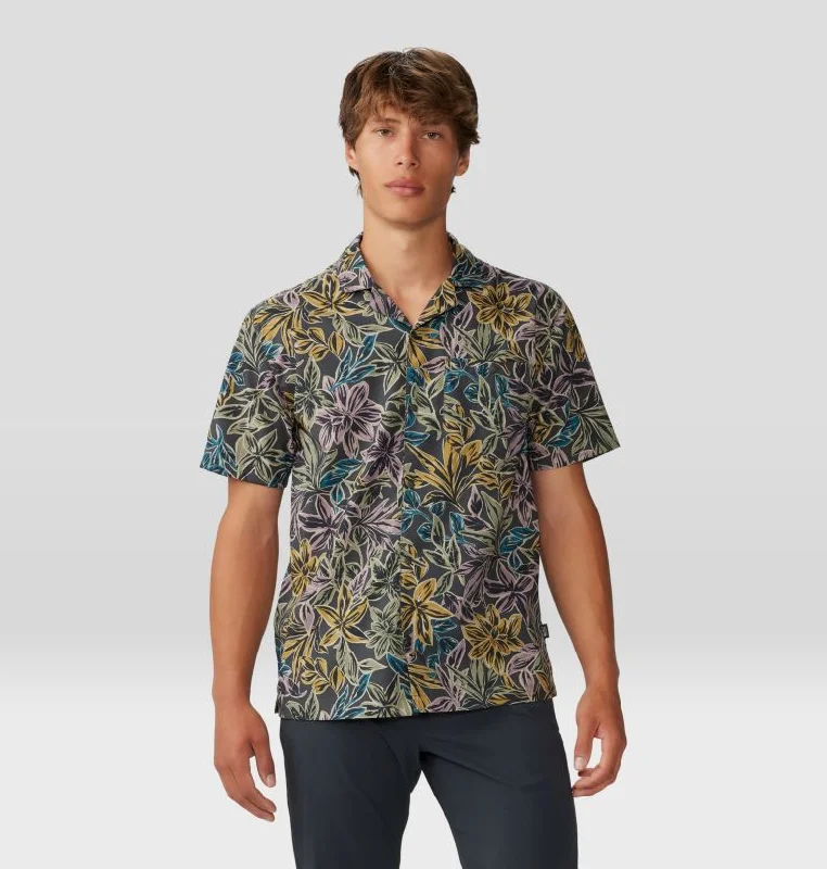 summer short-sleeved shirtsMen's Trail Sender Camp Shirt - Volcanic Floral Print