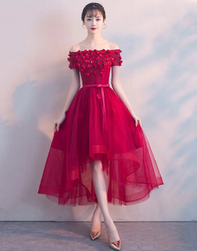 A-line dresses for womenCute tulle short prom dress cocktail dress  8423
