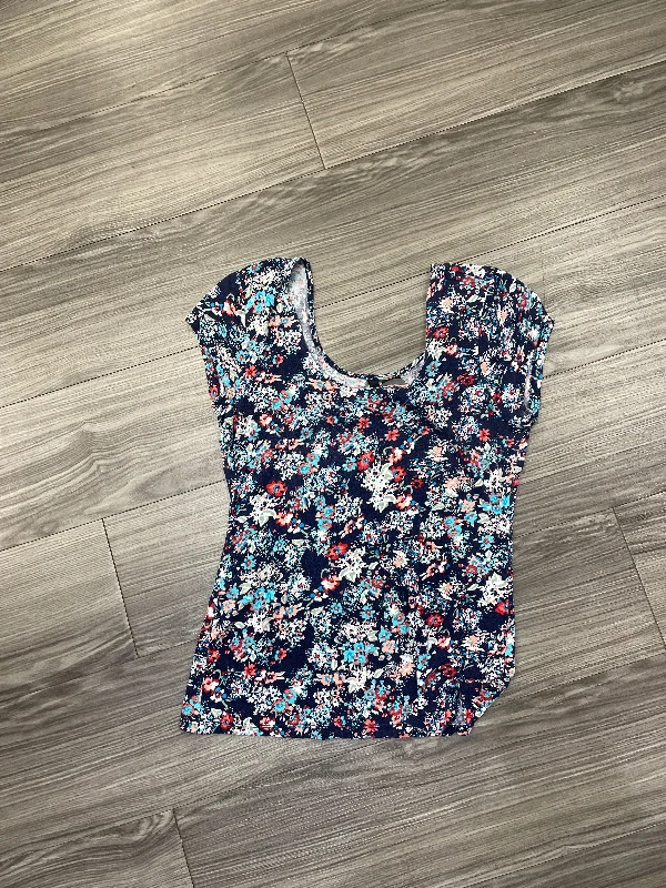 Bohemian women's topsTop Short Sleeve By Ultra Flirt In Floral Print, Size: L