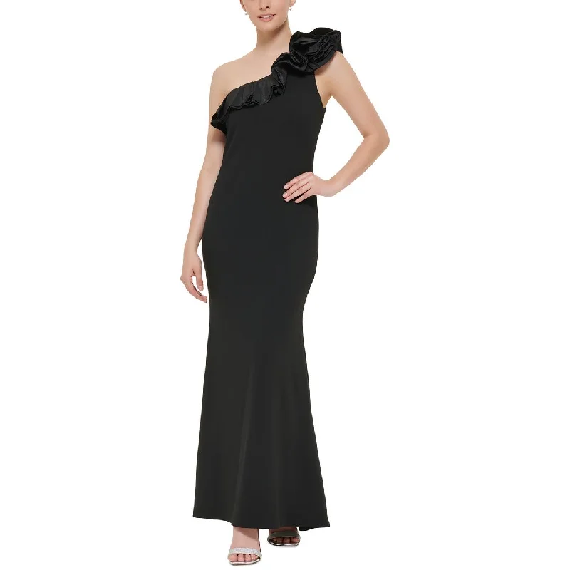 Women's casual dressesJessica Howard Womens Petites Ruffled Long Evening Dress