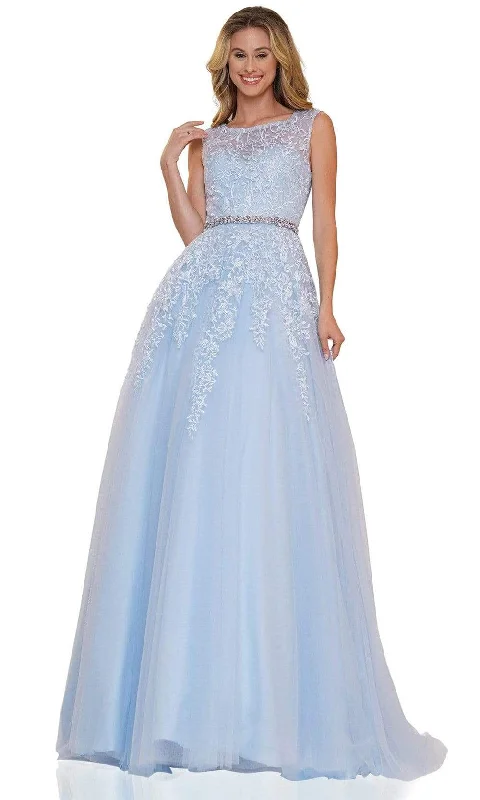 Sleeveless dresses for womenColors Dress - 2744 Illusion Jewel A-Line Prom Gown